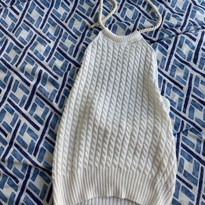 Burberry white halter top M